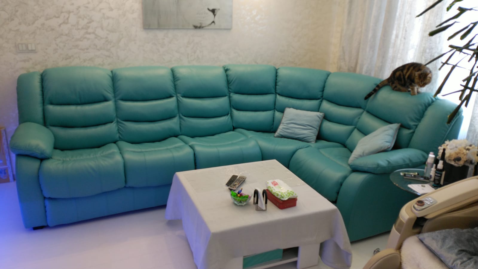 Перетяжка дивана на дому. Белоусово